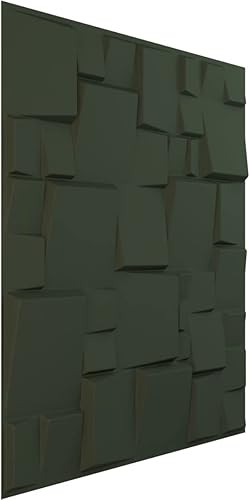 Miniatura 2 de Ekena Millwork 19 58 pulgadas de ancho x 19 58 pulgadas de alto, moderno panel de pared cuadrado EnduraWall decorativo, Satin Hunt Club Verde (cubre