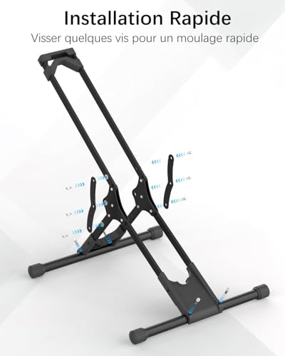 Porte vélo pliable pour pneu avant idéal pour optimiser l'espace de votre maison - 5