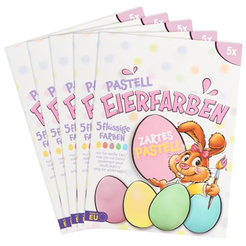 com-four® 25 Colori per Uova Pastello - Colori per Uova Pastello Liquidi per Uova Bianche e Marroni - Uova Semplicemente Colorate a Freddo - Colore Liquido per Uova di Pasqua (025 Pezzi - Pastello)