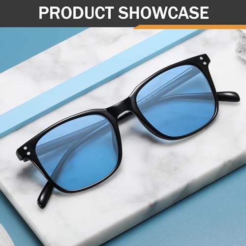 Retro Square Sunglasses Women Men Ultralight Vintage Rectangular Colorful See Through Tinted Lens Eyewear3
