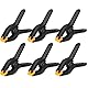 Acooruiteng 6 Stück Klemmzwingen 3.5 Zoll Hochleistungs Nylon Federklemmen Klemmen Federklemme Klemme Klemmzwinge Spring Clamps Leimzwingen Federzwingen für Holzbearbeitung DIY Fotostudios Schwarz