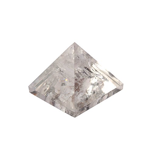 Hongjintian Natural Rock Crystal Quartz Stone Pyramid Triangle Approx. W2.09Inches #TOP5