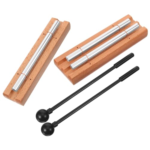 Ipetboom Percussion Instrument 2 Sets with Mallets Music Instruments for Meditation Yoga Classroom Present for Music Lovers