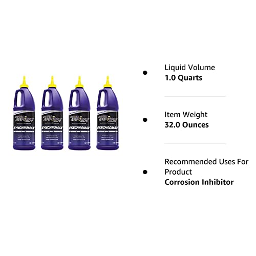 Royal Purple 01512 Set Of 4 Synchromax Manual Transmission Fluid 1-Quart Bottles #TOP2
