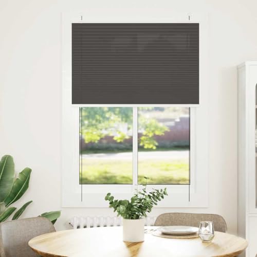 Store plissé zébré noir chic 100x100 cm en tissu polyester
