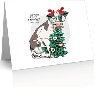 25 Fun Christmas Cards made from Recycled Paper (Dog)