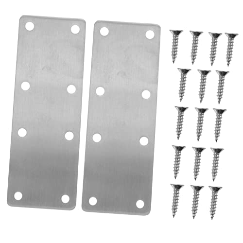 ULTECHNOVO Plaques De Jonction pour Meubles Connecteurs Droits Noirs Supports Plats en Acier Inoxydable