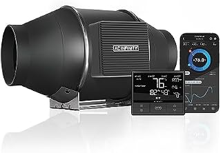 AC Infinity CLOUDLINE T4, Quiet 4" Inline Duct Fan z termostatem Speed Control  wentylator do ogrzewania i chłodzenia roślin, hydroponiki