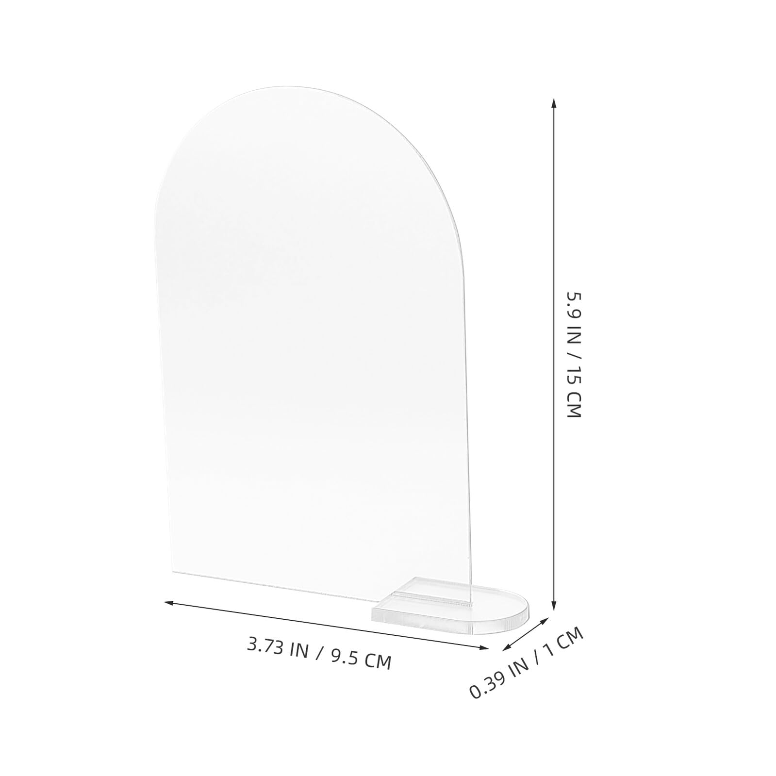 Ipetboom Set da 30 Segnaposto da Tavolo in Acrilico Trasparente con Supporto Forma a Mezza Elegante per Matrimonio e Banchetti Cartelli Vuoti Personalizzabili per Numeri Tavoli e Nomi