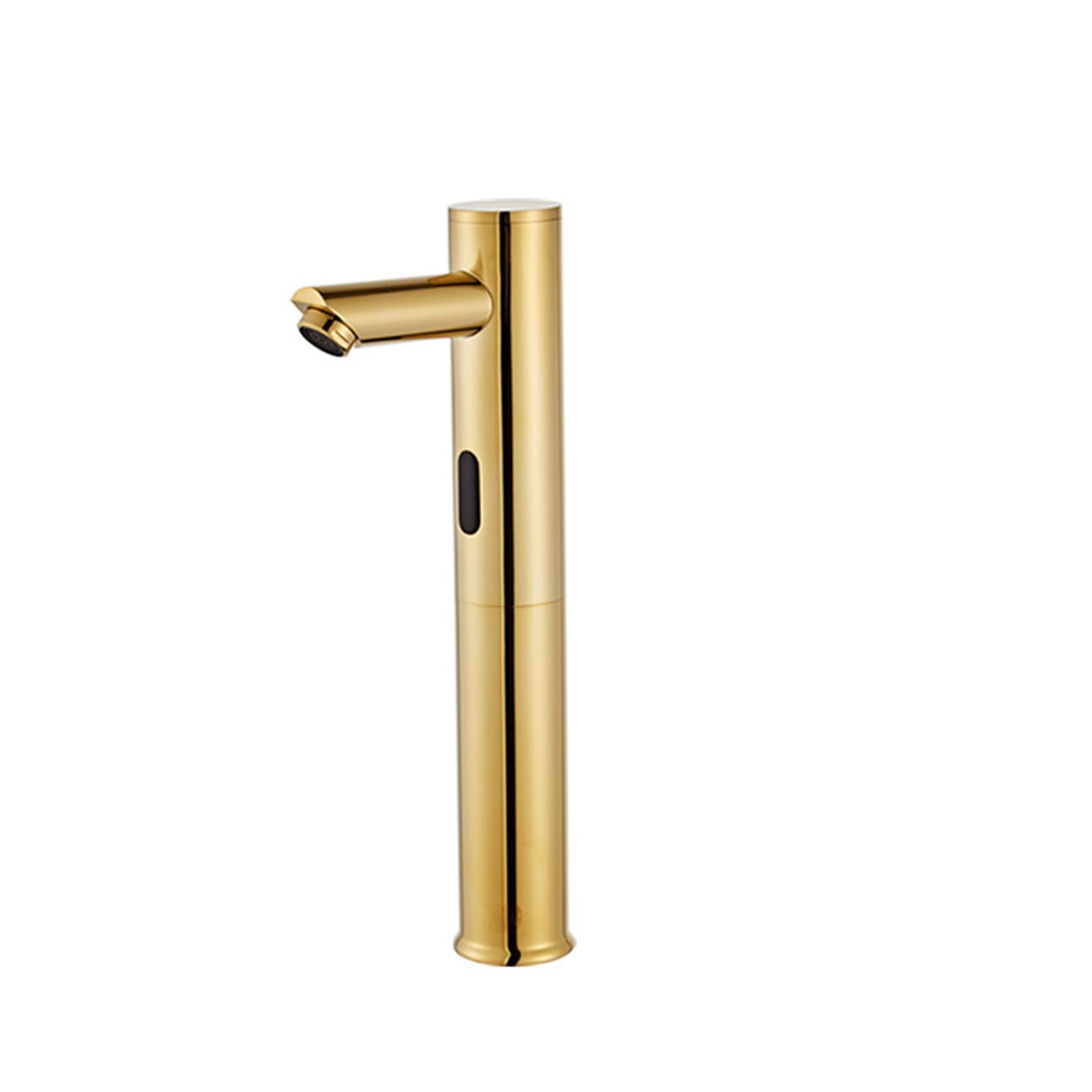 Grifo automático sin Contacto para Lavabo de baño - Elegante Grifo Mezclador Dorado, solución Inteligente para Lavabo de Agua fría, diseño Moderno y Alto para un Uso Sencillo.