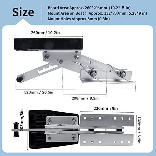 image for Marinebaby Boat Outboard Motor Bracket, Aluminum Boat Engine Support 2