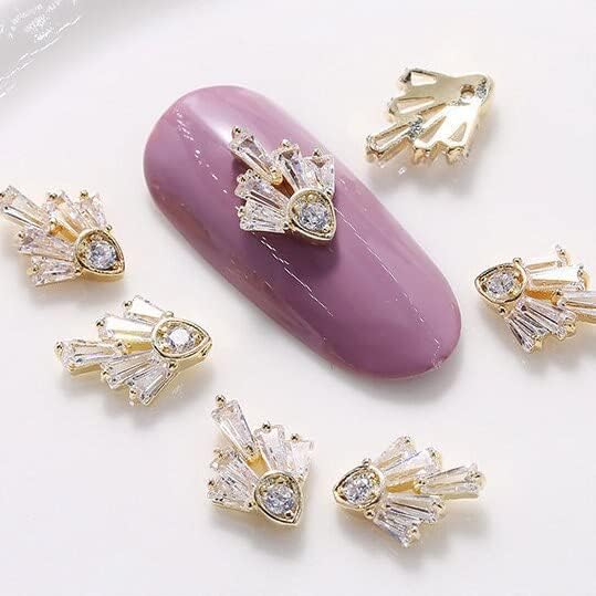 10pcs/lot 3D Alloy Nail Art Zircon Metal Rhinestones Manicure Nails Accesorios Professional Supplies Decorations Charms Y47-3 - (Color: y47-3)