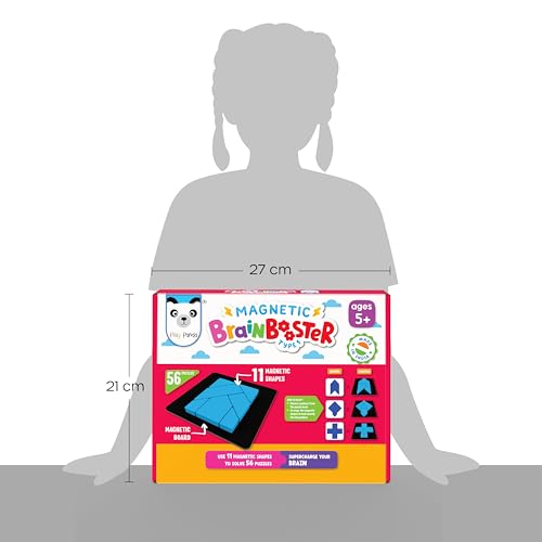 Image of PLAY PANDA Brain Booster Puzzle Game with 11 Magnetic Shapes & Board for Kids