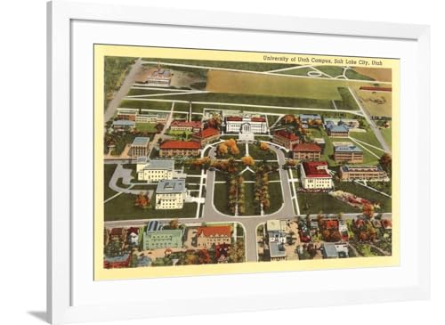 ART.COM Wall Art Print University of Utah, Salt Lake City, Utah on White Frame, 44" x 32"