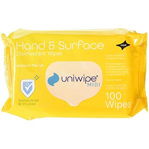 Uniwipe Clinical Sanitising Wipes, 22 cm -16.5 cm, Pack of 100 Cover
