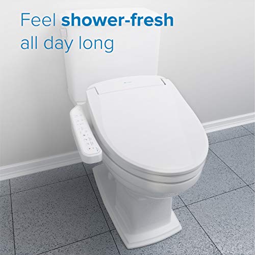 Brondell Se400-Ew Swash Se400 Electric Bidet Toilet Seat With Heated Seat, Oscillating Stainless Steel Nozzle, Warm Air Dryer, Night Light, Gentle Close Lid, White Side Arm Control, Elongated #TOP6