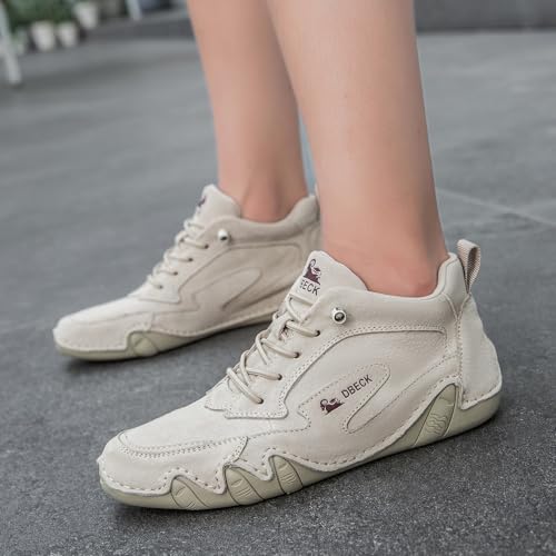 Gwvwcui Women'S Italian Handmade Suede High Boots Beck Shoes Women Waterproof Non Slip Outdoor Lightweight Casual Walking Shoes Slip thumb #6