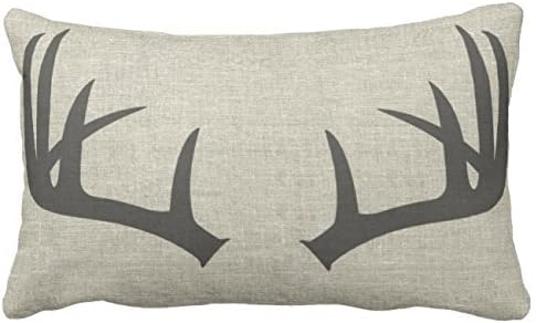 UTF4C - Funda de almohada cuadrada de 12.0 x 16.0in con diseño de ciervos y tobilleras, de algodón suave, para sofá o sofá con cremallera oculta