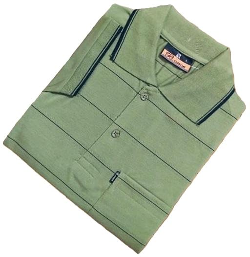 Men's Striped Cotton Polo Neck T-Shirt with Pocket | Half Sleeve Casual T-Shirt | Trendy Stylish Comfortable-picture-11