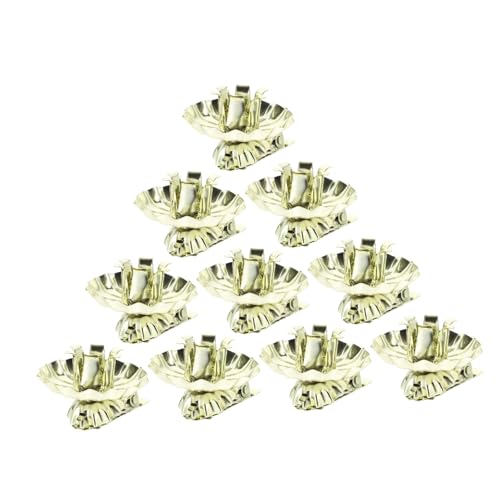 EPIGEIST 10 Piezas Clip para Velas de Hierro Dorado con Base C Unidades Portavelas Decorativo para Árbol de Navidad Diseño Compacto y Portátil para Fiestas y Hogar