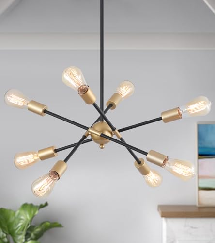 Lustre Sputnik moderne en métal suspendu chic pour foyer et salon design