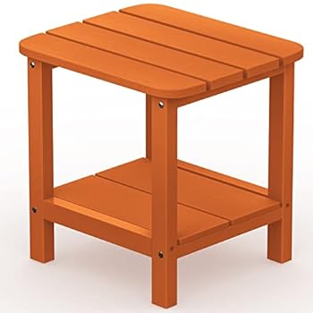 Alternative view of SERWALL Adirondack Table Outdoor Side Table- Orange
