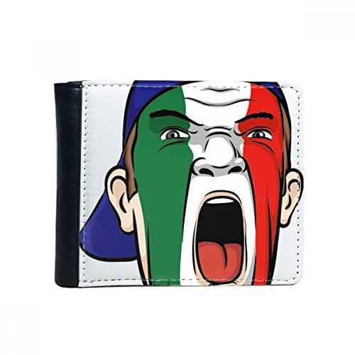 Masque maquillage et portefeuille Italie pour supporter festif