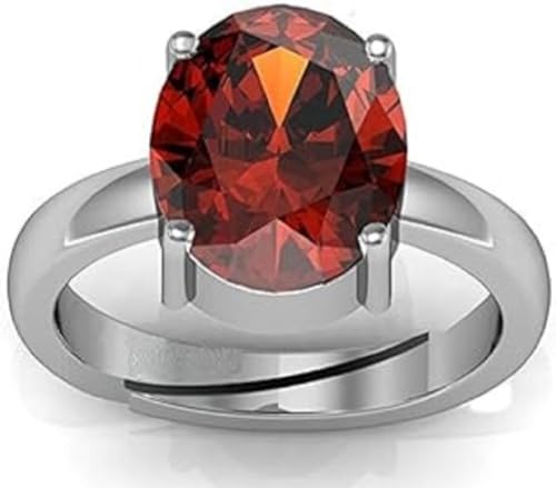 Bague en pierre Gomed Hessonite naturelle 6,51 carats, idée cadeau mixte