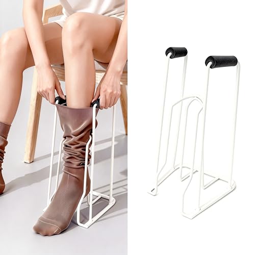 Anziehhilfe für kompressionsstrümpfe Strumpfanzieher anziehhilfe Sockenanziehhilfe aus Metall(Wadenumfang 42 cm oder kleiner) Anziehhilfe für Socken und Strümpfe für Senioren Mobilitätseingeschränkt