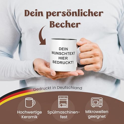 LIEBTASTISCH Personalisierte Tasse Mit Namen - Spülmaschinen- & Mikrowellengeeignet - In Deutschland Bedruckt - 330 ml - Beidseitig… – Ansicht 4