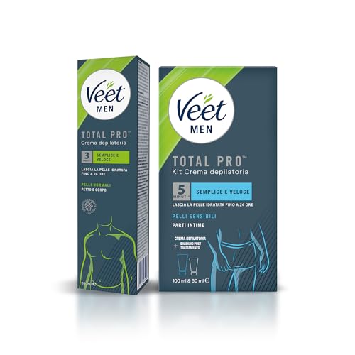 Veet Men Kit Crema Depilatoria per parti Intime 150ml +