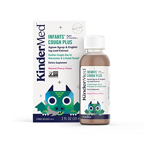 Image of KinderMed Infants' Cough Plus, Made with Organic Agave Syrup and English Ivy Leaf Extract, for Babies 2 months+, 2 Fl Oz