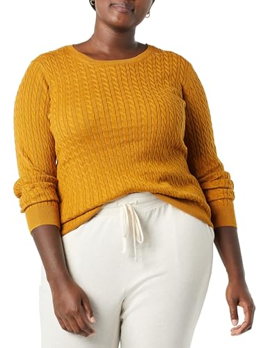 Image of Amazon Essentials Women's Lightweight Cable Knit Long Sleeve Sweater