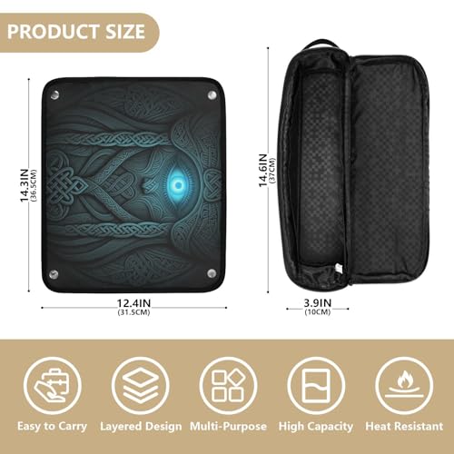 Bolso de viaje para herramientas de cabello con tapete de hierro para planchas y rizadores, gran capacidad organizadora para estilizadores de cabello miniatura 4