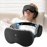 CLOZIA Sleep Mask Wireless Bluetooth, White Noise Bluetooth Sleep Mask with 12 Soothing Sound, Sleep Mask with Bluetooth Headphones for Travel Yoga Office Meditation, Black