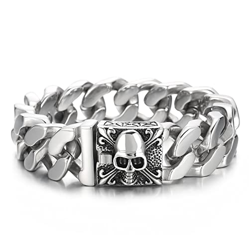 Pulsera para hombre de acero inoxidable estilo gótico miniatura 1