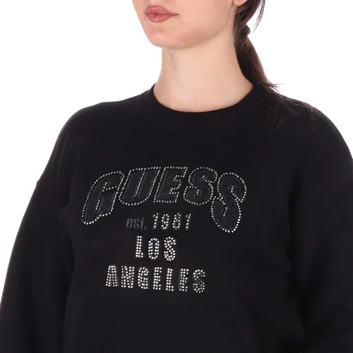 Guess Para Mujer. W5YR26Z26I2 Sudadera Logotipo Negro (S), Casual, AlgodóN - 5
