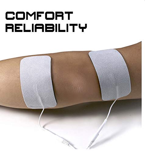 Tens Unit Replacement Pads 20 Pack 2x4 inch Large Size Reusable up to 25 Times Electrode Pads with Premium Self Stick Gel Compatible with Tens Unit Tens 3000 Tens 7000 & Most Massagers Med X Tens