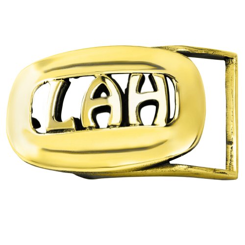 3 Initials Solid Brass Belt Buckle LWC015 IMC-Retail