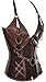 Alivila.Y Fashion Womens Steel Boned Retro Goth Steampunk Corset 908-Coffee-L