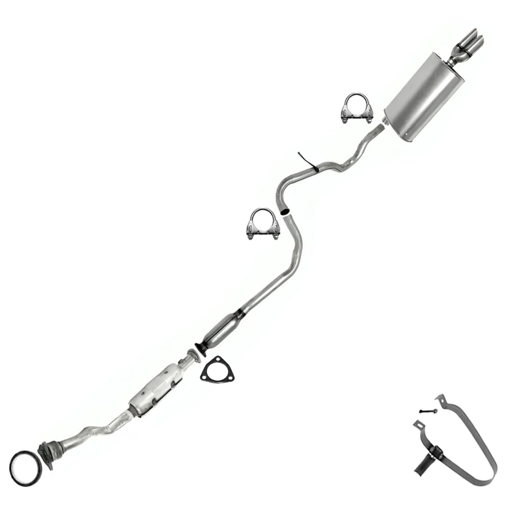 Northeastern Exhaust Stainless Steel EPA-Approved Catalytic Resonator and Muffler Exhaust Kit Compatible for 2002-2005 Chevy Cavalier 2 2L
