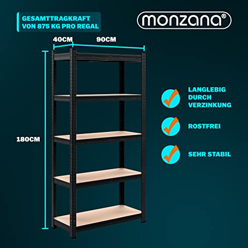 Schwerlastregal Monzana 180x90x40 cm mit Befestigungsmaterial