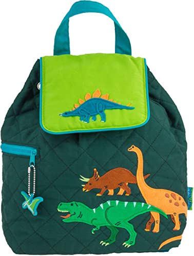 Stephen Joseph Unisex Toddler Back to School, Quilted Backpack, One Size, Green Dino
