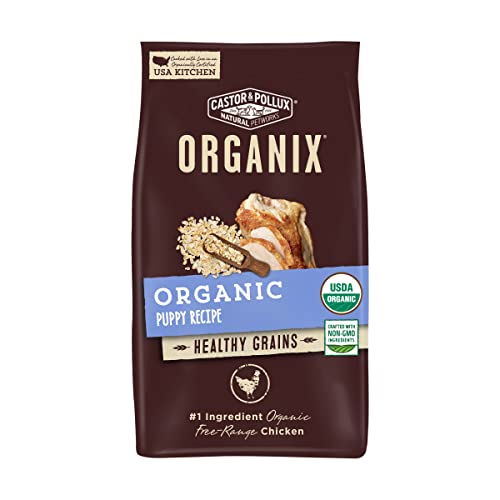 10 Best Organic Dry Dog Food in 2022 14 Castor and Pollux ORGANIX Organic Dog Food, Puppy Recipe with Healthy Grains Dry Dog Food - 10 lb Bag