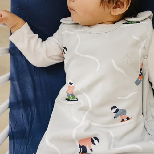 Image of Woolino 4 Season Ultimate Baby Sleep Sack - Merino Wool & Organic Cotton Baby Sleep Bag, Universal Size Wearable Blanket, Adjustable Sleep Sack for Baby 2-24 Months - Snowboarder