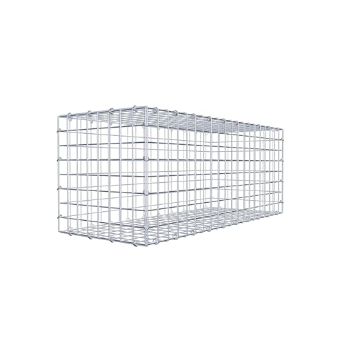 GABIONA Gabione 100 × 40 × 40 cm (L x H x T) – Steinkorb aus 4 mm Draht, Maschenweite 5 × 5 cm, C-Ring Verschluss + Gratis-Zange – ideal für Sichtschutz, Gabionenzaun, Gartenmauer und Steinkorbwand