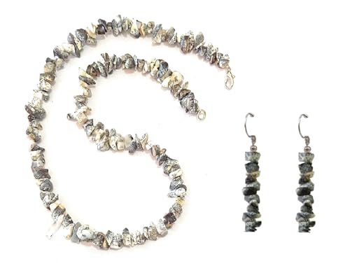 Joyas de dendrita para el día a día: collar y pendientes de plata diarios