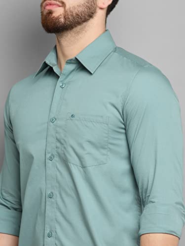 Image of Allen Cooper Solid Shirts for Men - 100% Cotton Comfort Fit Casual and Formal Shirt - Breathable, Soft, Classic Style (Multiple Colors)