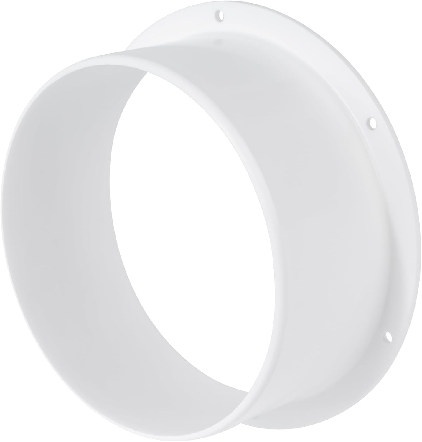 Plastic 6 Inch Duct Connector Flange – Male Fit Round Wall Mount Connector for 6 Inch Duct Hose Fitting – HVAC Heating Cooling Adapter – Dryer Vent Connector for Straight or Flexible Pipe