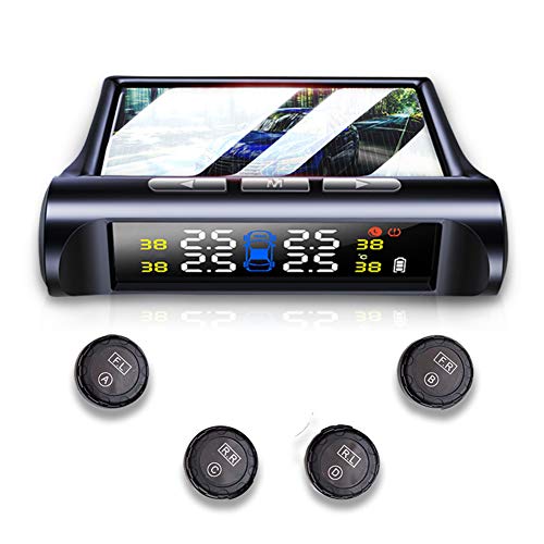 Wakects Reifendruckkontrollsystem, Tpms Monitor C240 Solarenergie Auto Externer Tpms Sensor Reifendruck Überwachungssystem für Tpms Reifendruckkontrollsystem
